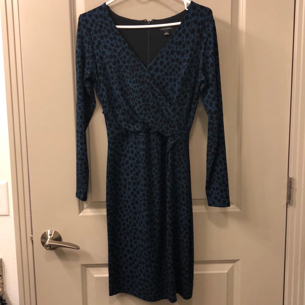 Ann Taylor Faux Wrap Dress 0